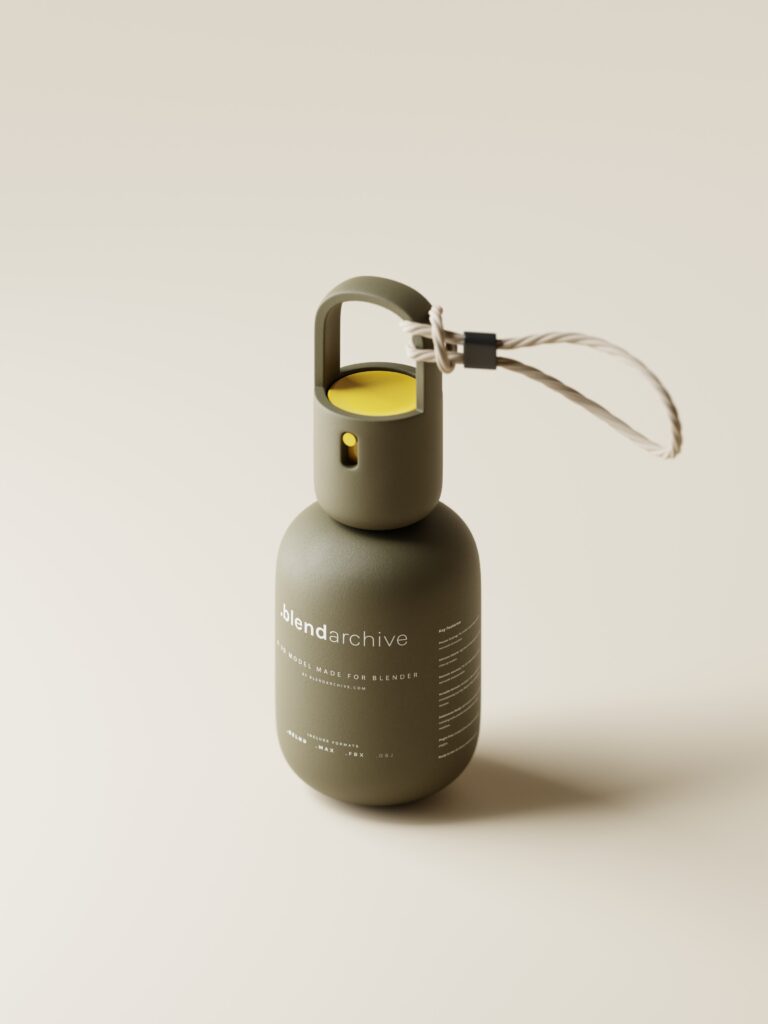 Grenade Shaped Bottle Blender 3D Model