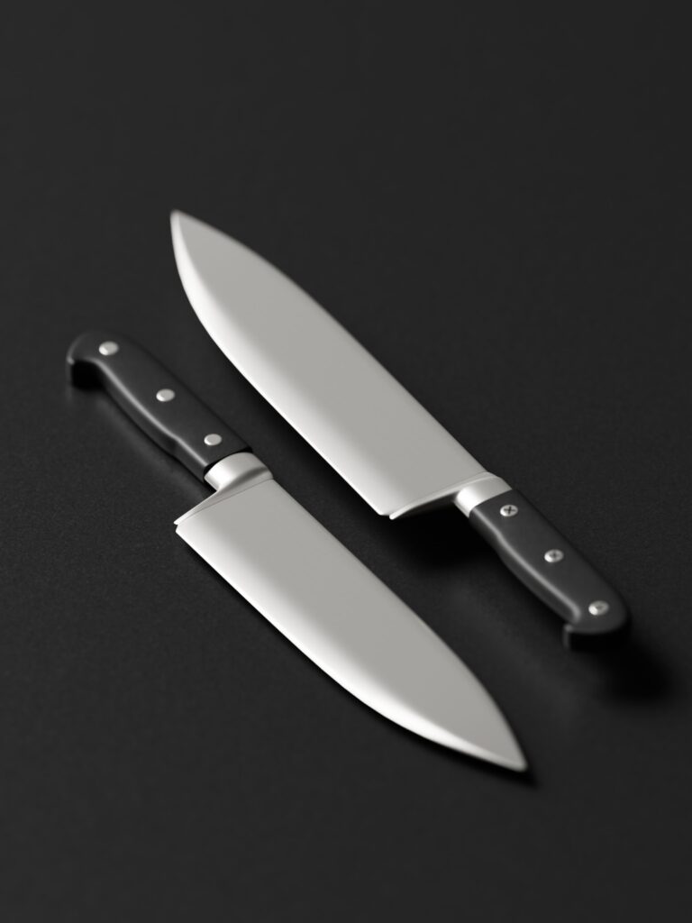 Steel Kitchen Knife 3D Model