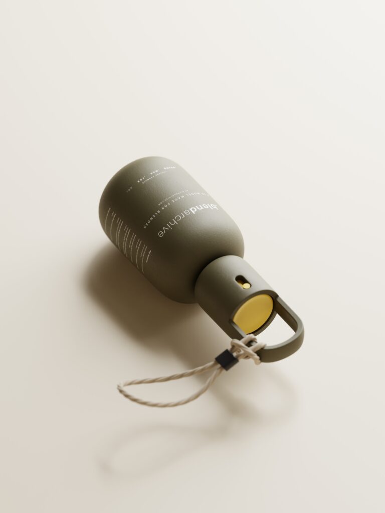 Grenade Shaped Bottle Blender 3D Model