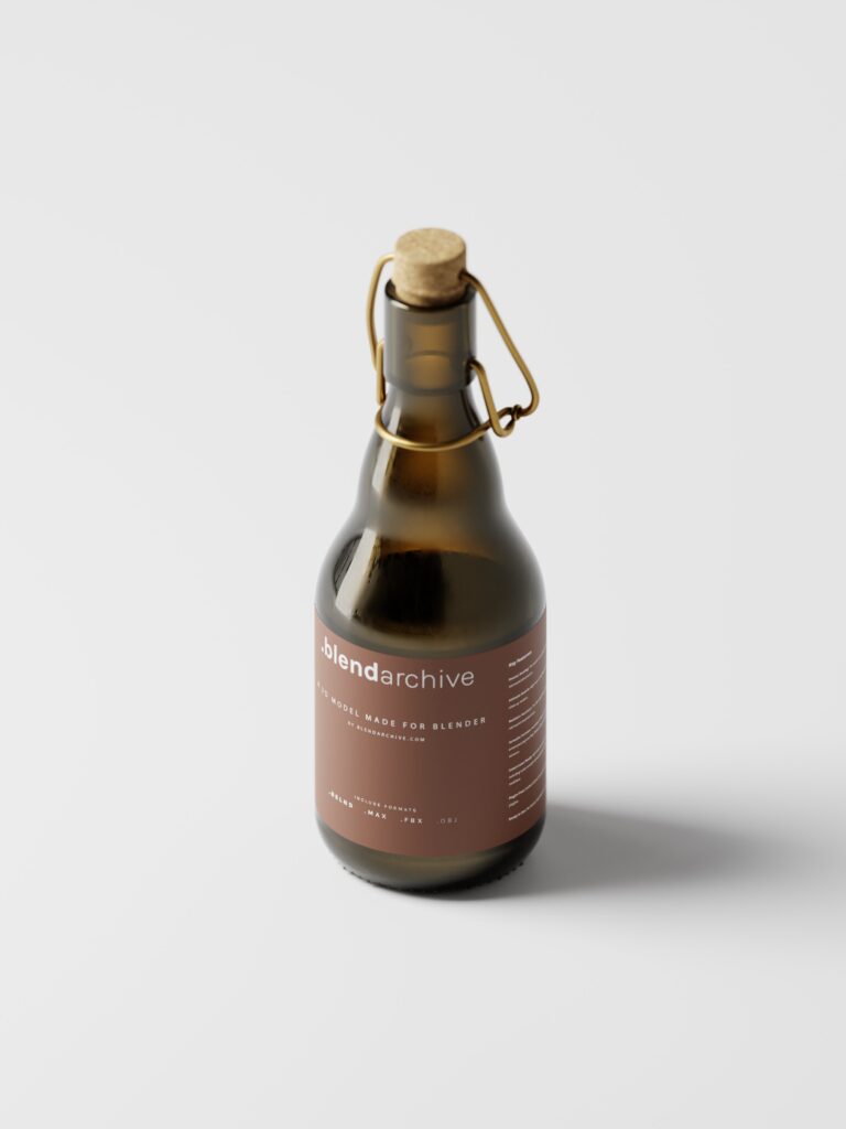 Flip Top Beer Bottle Blender 3D Model