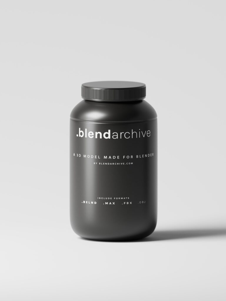 3x Diet Supplement Plastic Container Jar Blender 3D Models