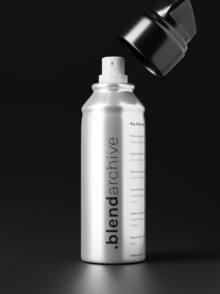 Spray Can Blender 3D Model
