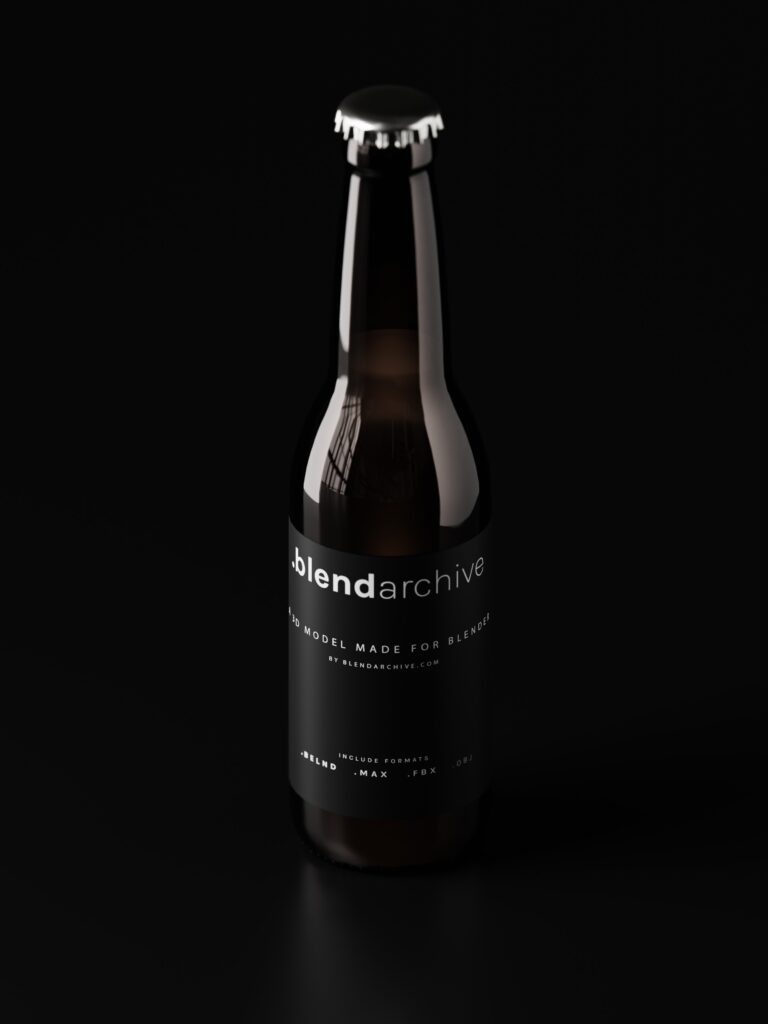 Longneck Beer Bottle Blender 3D Model