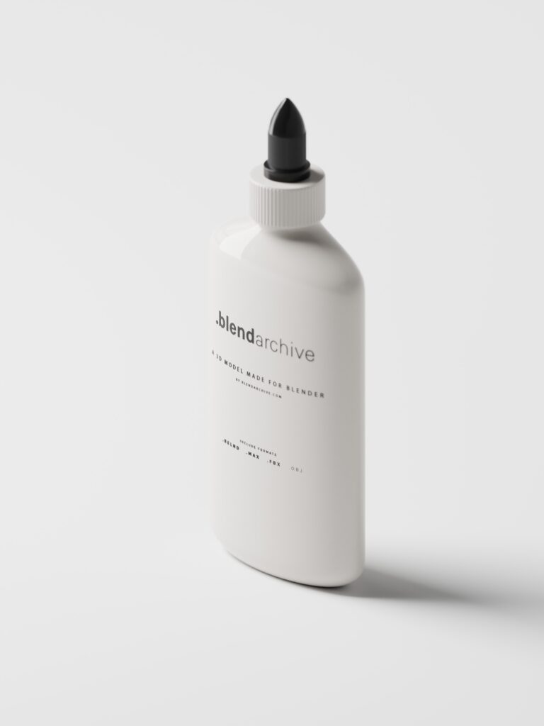 Glue Bottle Blender 3D Model