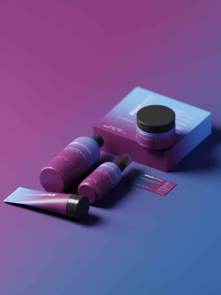 Cosmetic Packaging Set Blender 3D Models