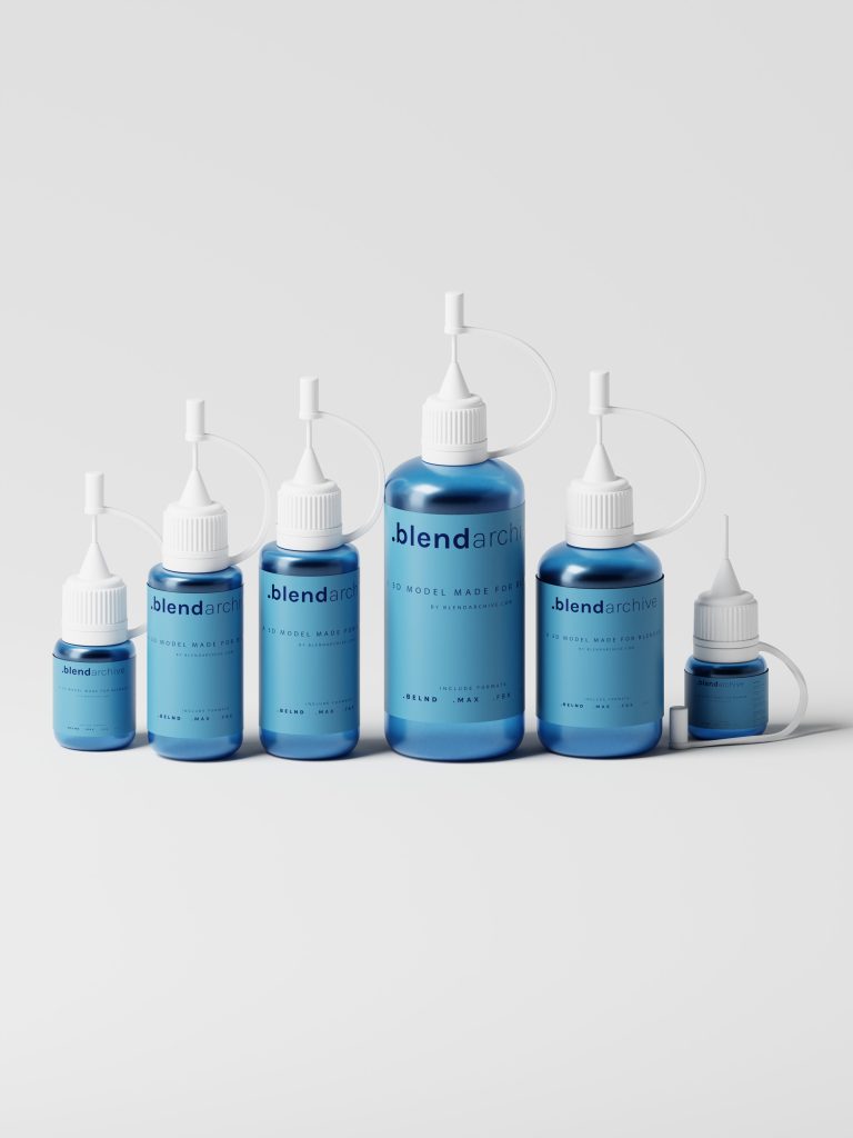 Plastic Needle Bottle Blender 3D Models