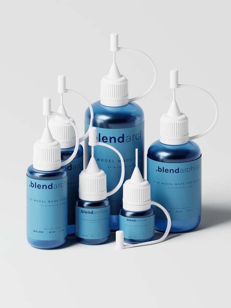 Plastic Needle Bottle Blender 3D Models