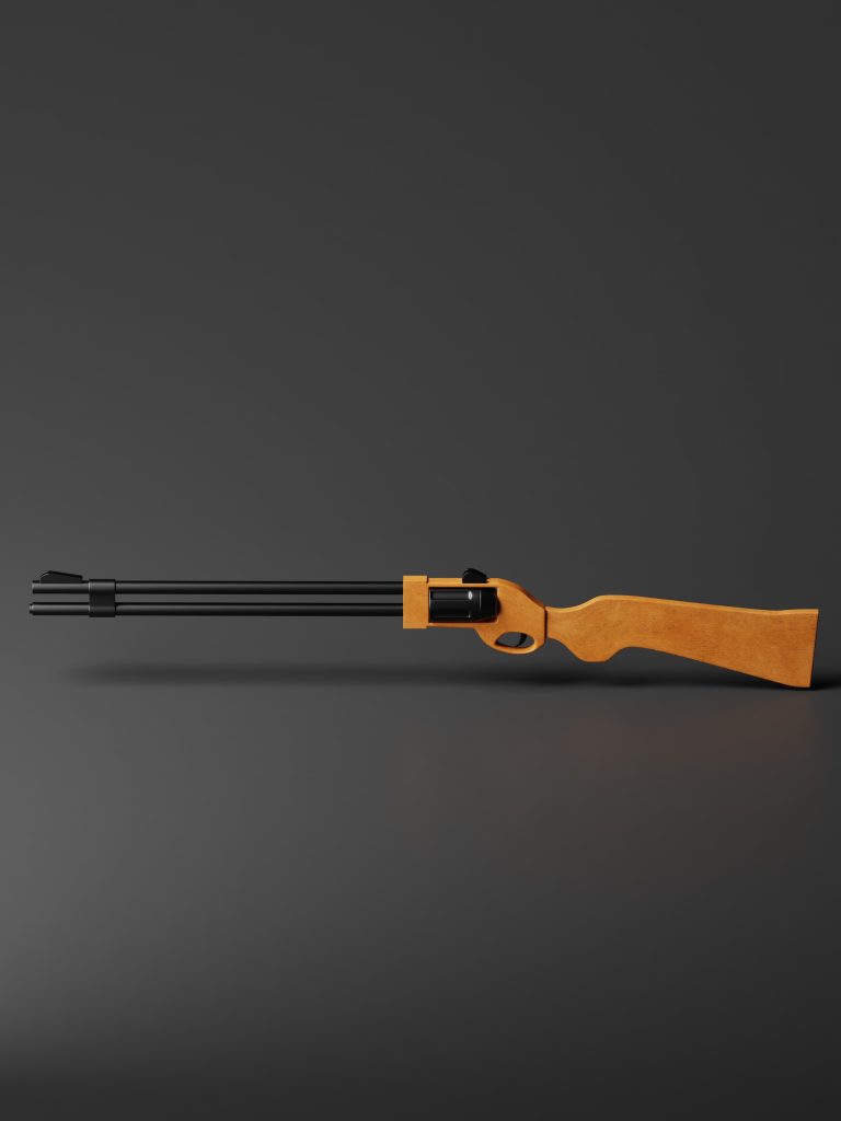Double Barrel Revolver Shotgun Blender 3D Model