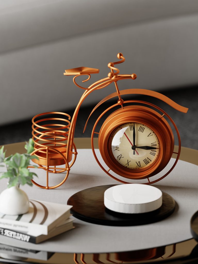 Bicycle Shaped Clock Blender 3D Model